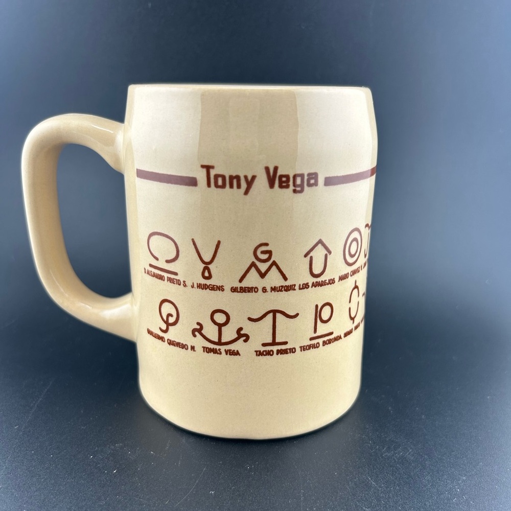 Tony Vega vintage restaurant ware  "Los Parados de Tony Vega," Chihuahua, Mexico